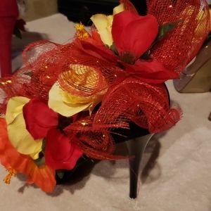 Decorative Shoe with Beautiful Flowers.